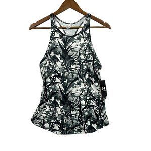 Under Armour Tank Top Women Small Printed Racerback Cool Switch Fitted NWT
